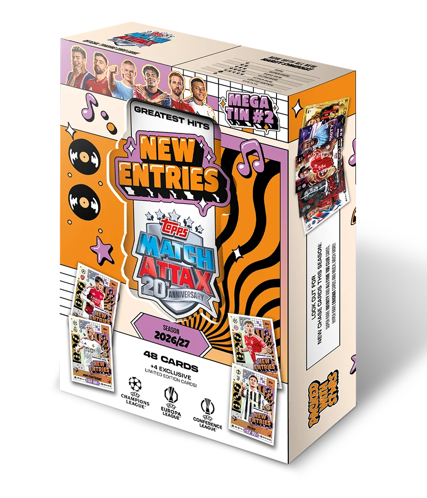 Box Caja Cromos Topps Match Attax UCC 2026/27 Mega Tin 1 Unidad