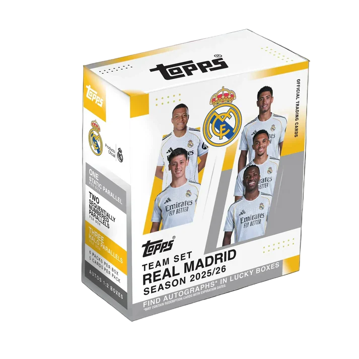 Box Caja Cromos 2025-26 Topps Real Madrid Team Set