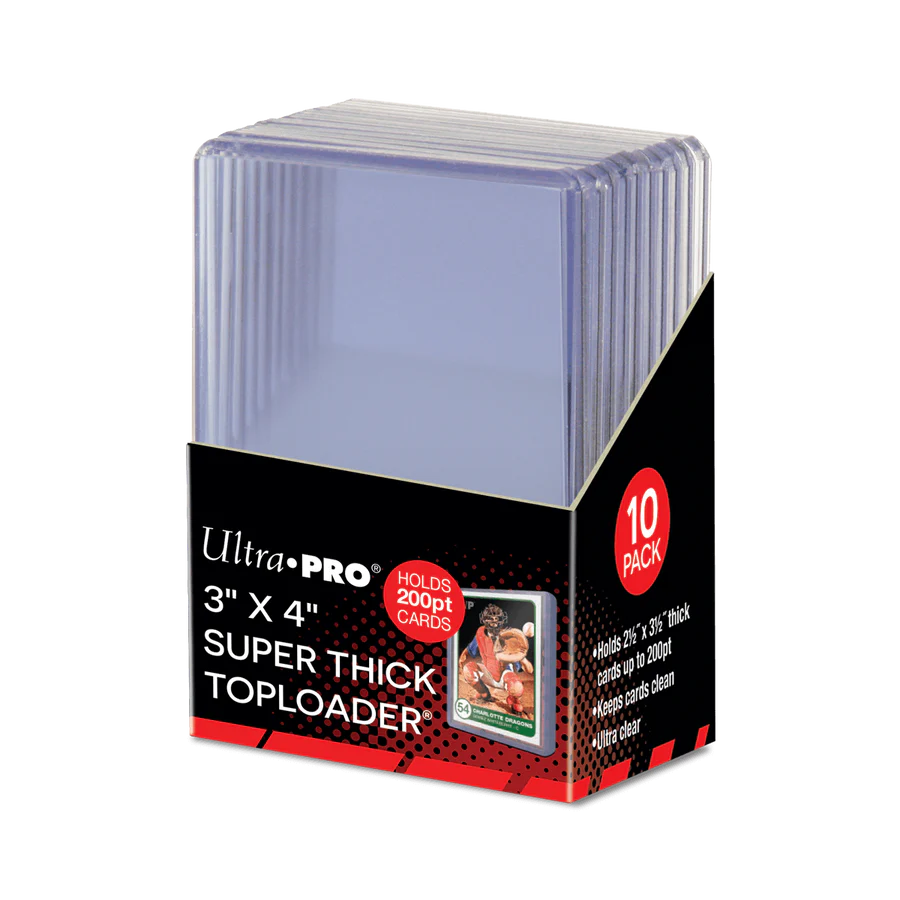 Toploader Ultra Pro 3" x 4" Super Thick 200PT Toploaders (10ct)