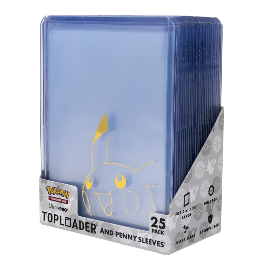 Toploader Ultra pro Pikachu TOPLOADER® and PENNY SLEEVES® Combo Pack for the Pokémon Trading Card Game (25 PACK)