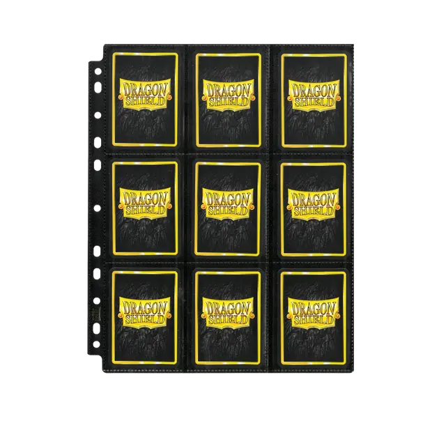 Hoja 18 Bolsillos Dragon Shield Negro (50 Pages)