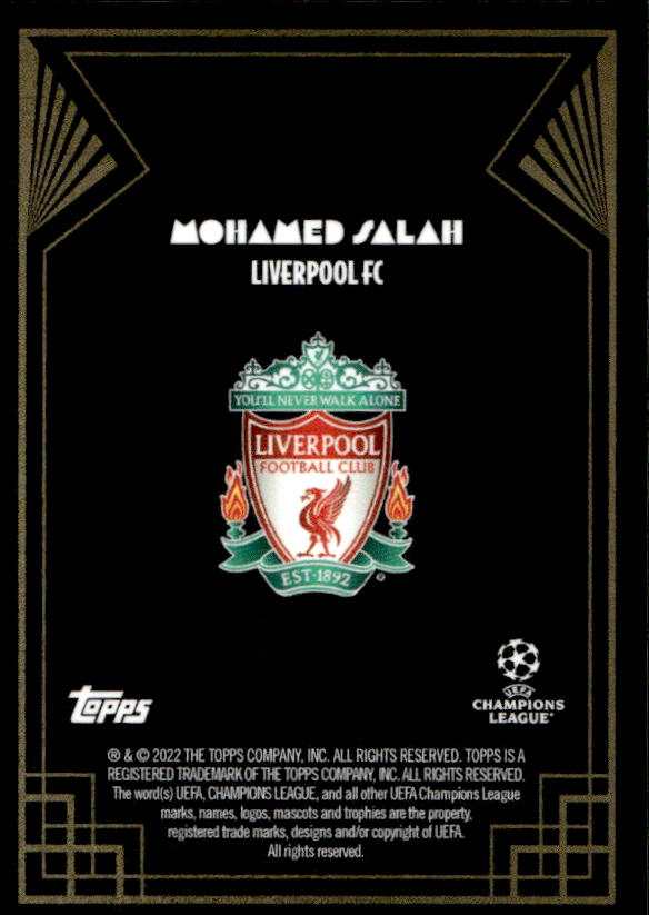 2022-23 Topps Deco Golden Great Salah Liverpool