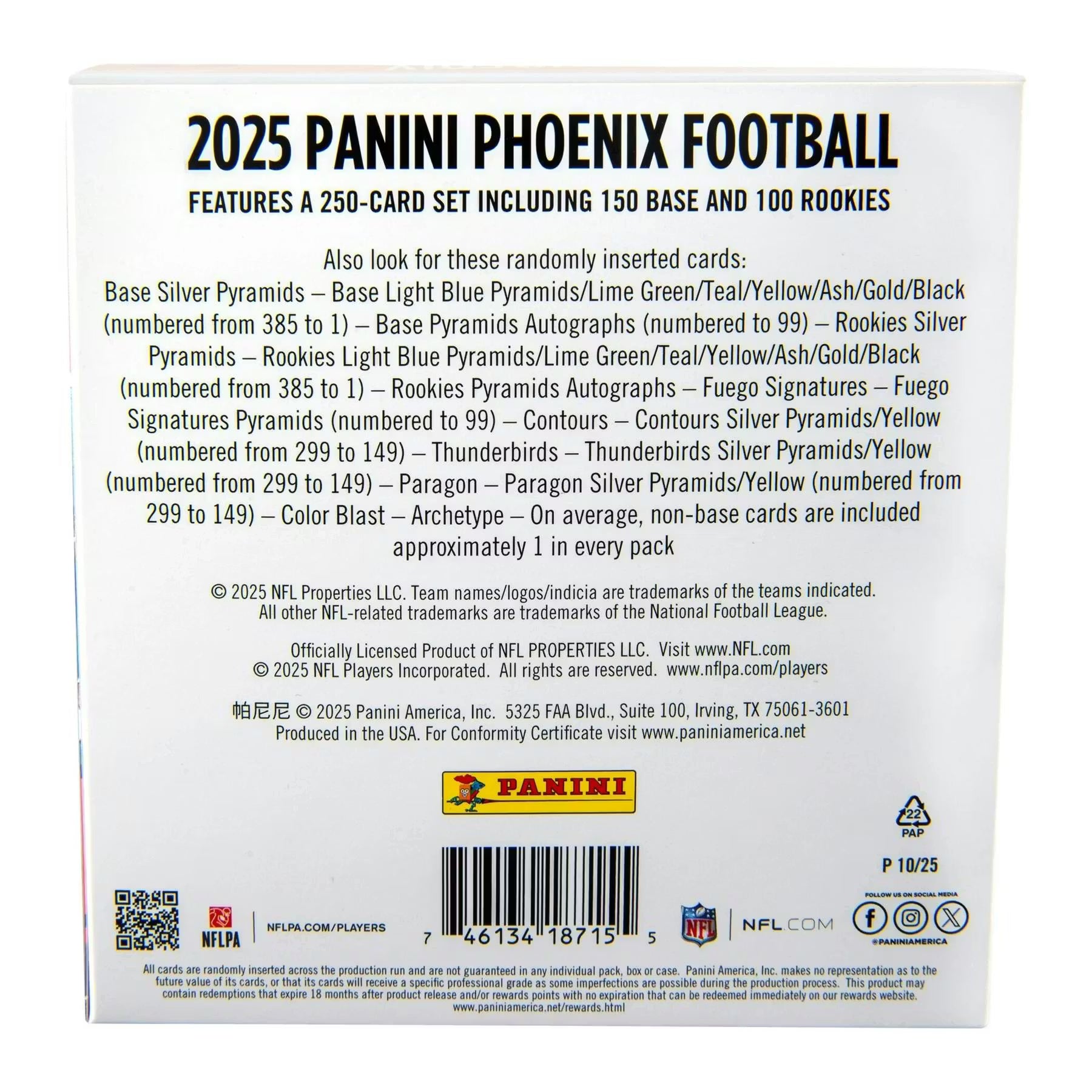 Box Caja Cromos 2025 Panini Phoenix Football Megabox