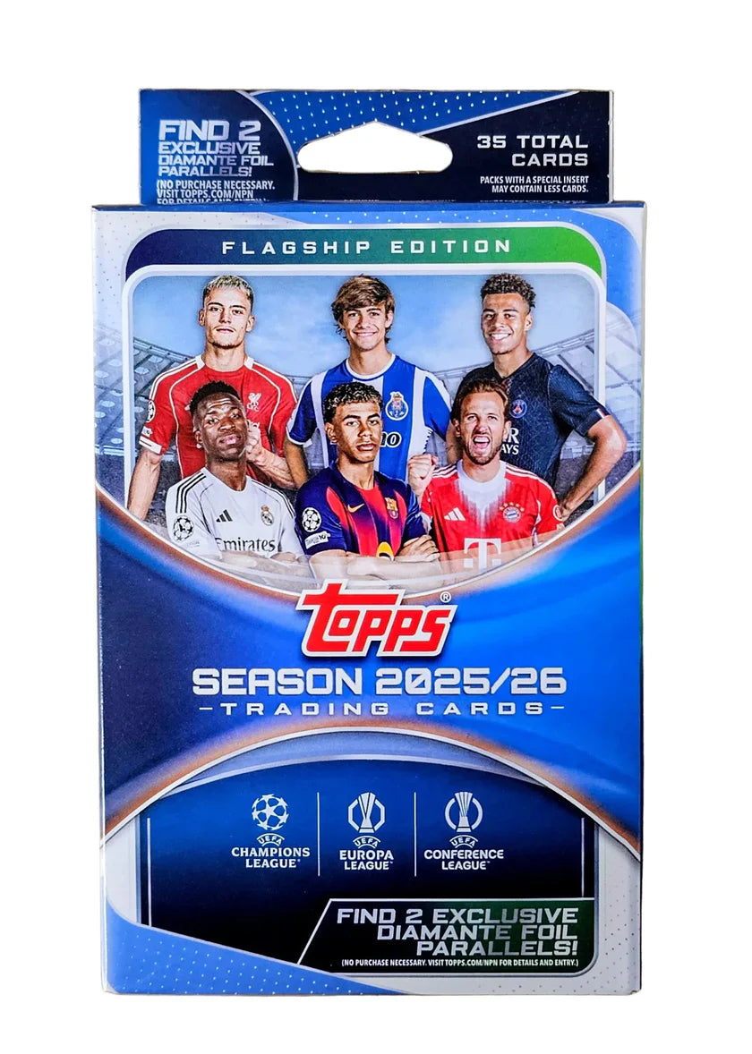 Box Caja Cromos 2025/26 Topps UEFA Club Competitions Soccer Hanger