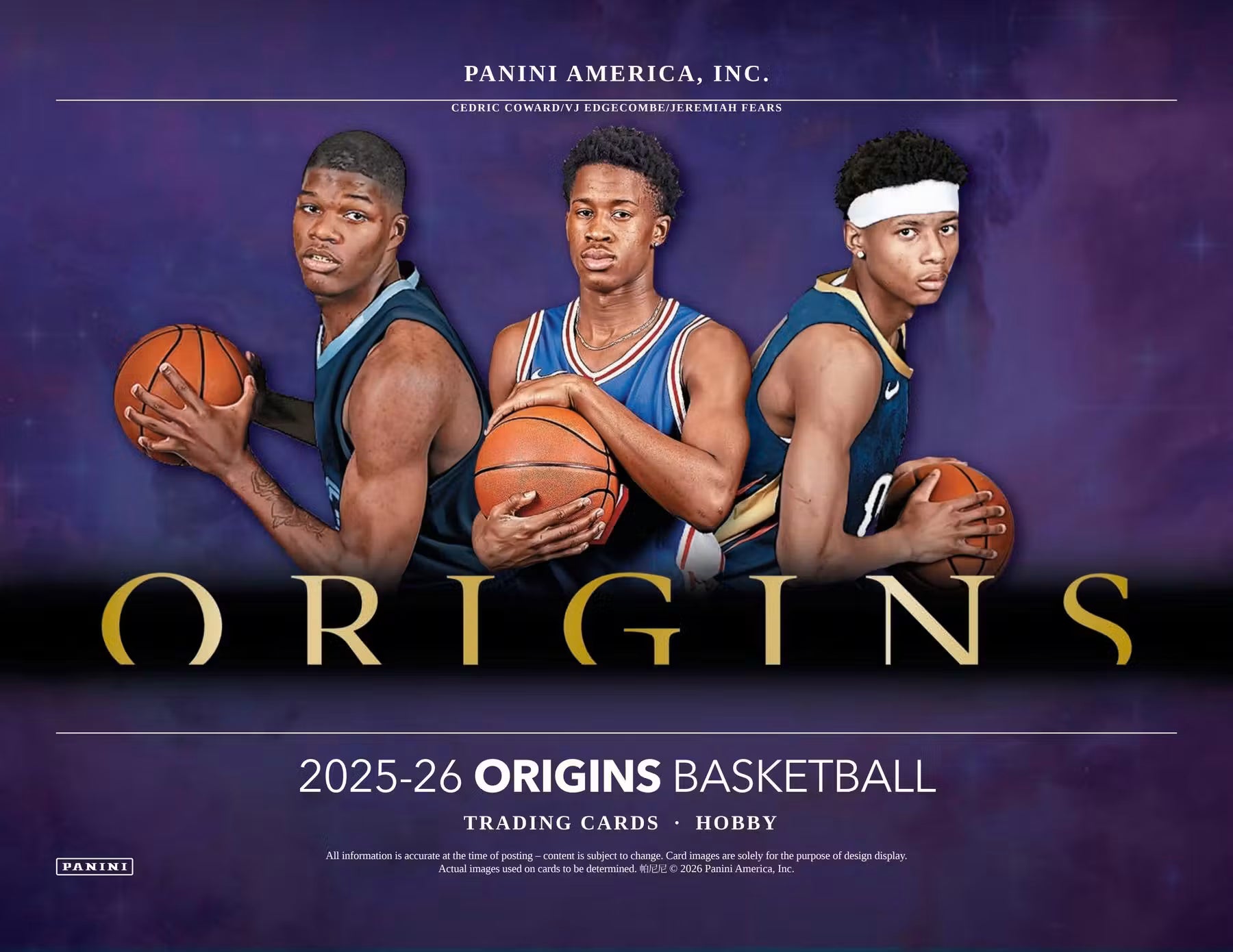 Box Caja Cromos 2025-26 Panini Origins Basketball Hobby Box
