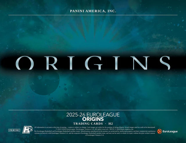 Box Caja Cromos 2025-26 Panini Origins EuroLeague Basketball H2 Box