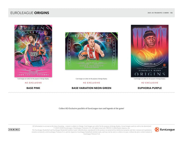 Box Caja Cromos 2025-26 Panini Origins EuroLeague Basketball H2 Box