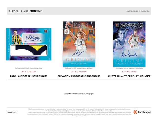 Box Caja Cromos 2025-26 Panini Origins EuroLeague Basketball H2 Box