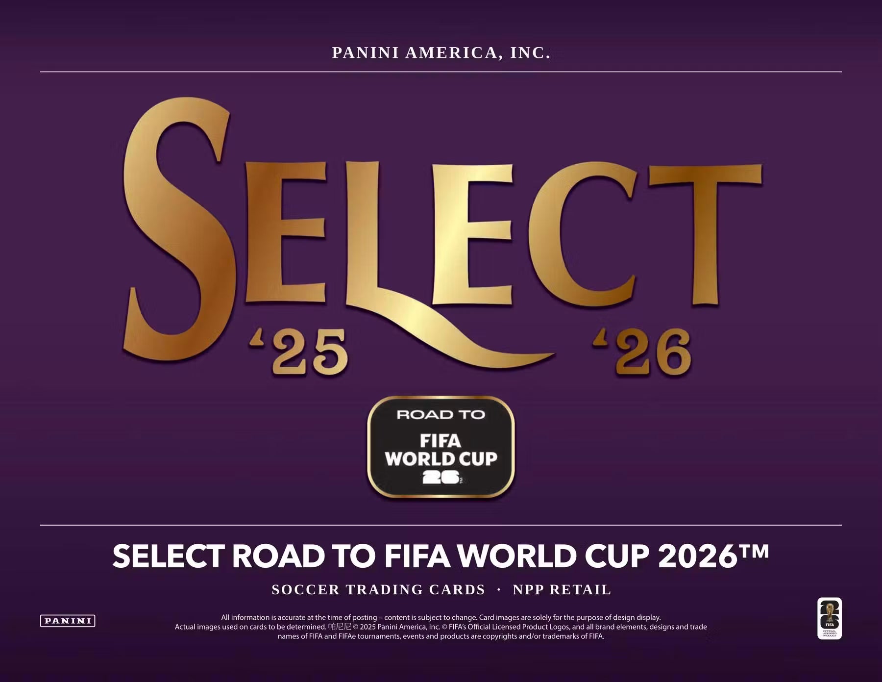 Box Caja Cromos 2025-26 Panini Select Road to FIFA World Cup Soccer Blaster