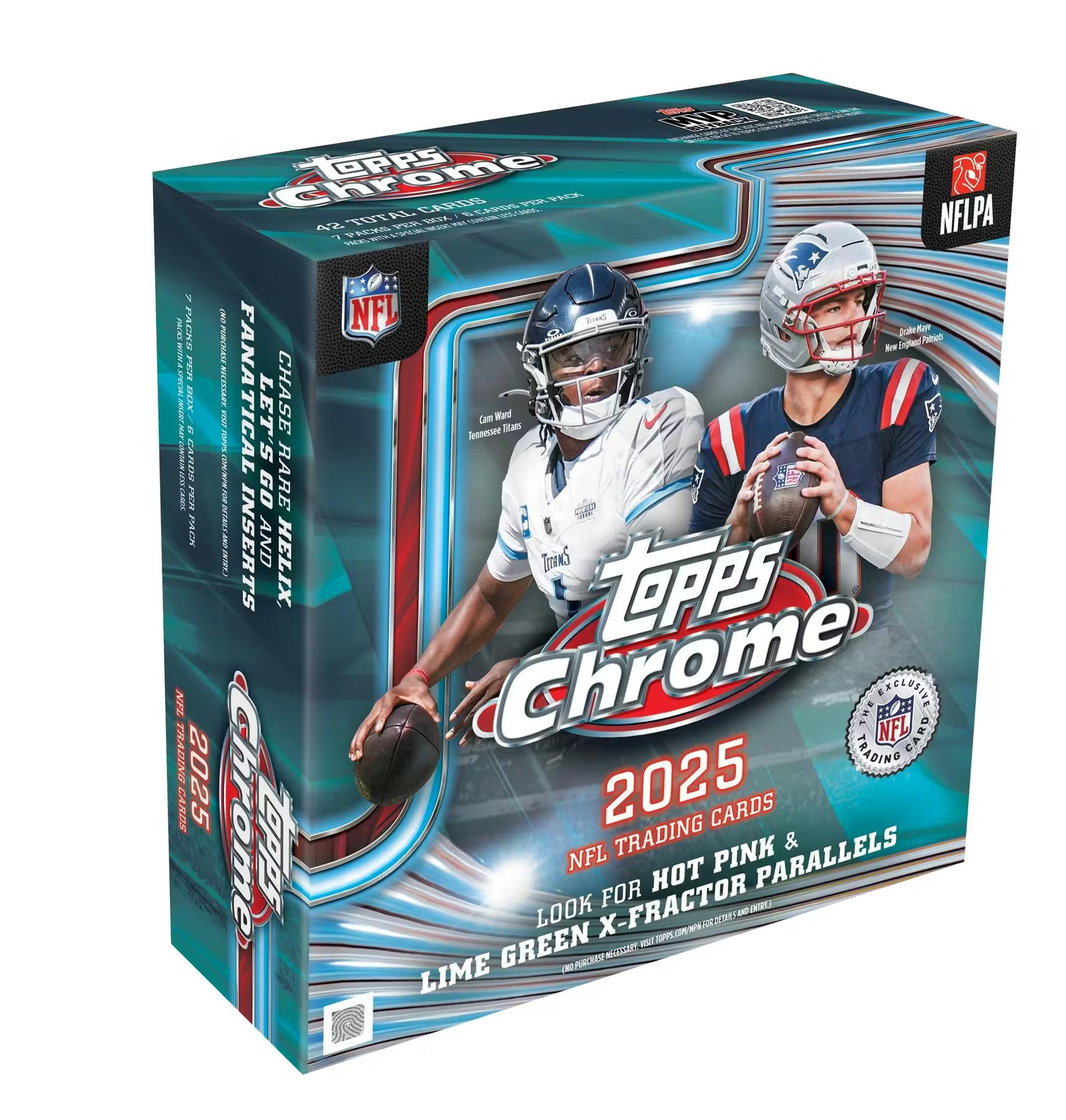 Box Caja Cromos 2025 Topps Chrome Football Mega Box