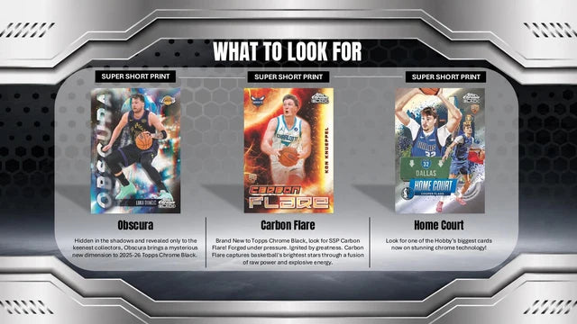 Box Caja Cromos 2025-26 Topps Chrome Black Basketball NBA Hobby