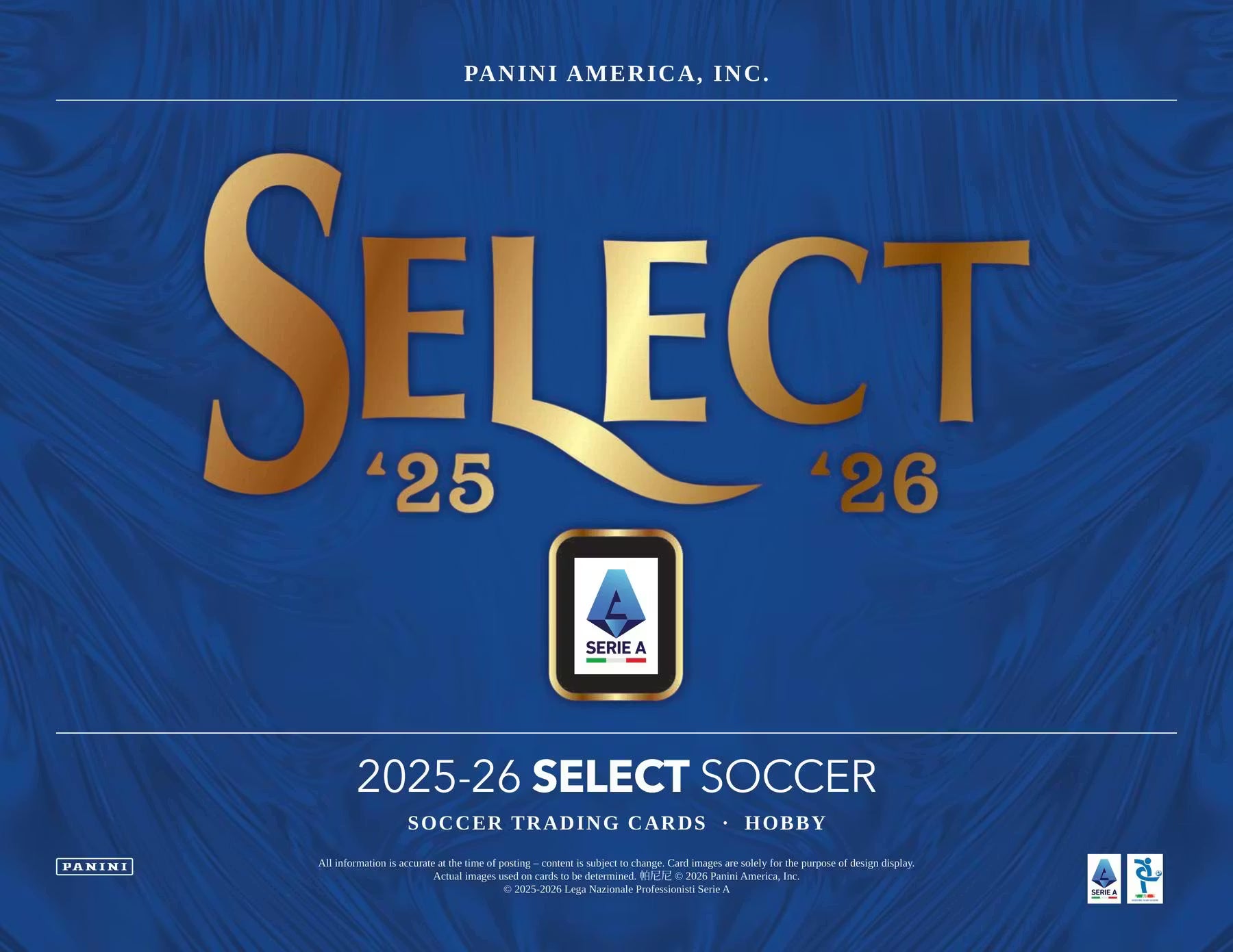 Box Caja Cromos 2025/26 Panini Select Serie A Soccer Hobby