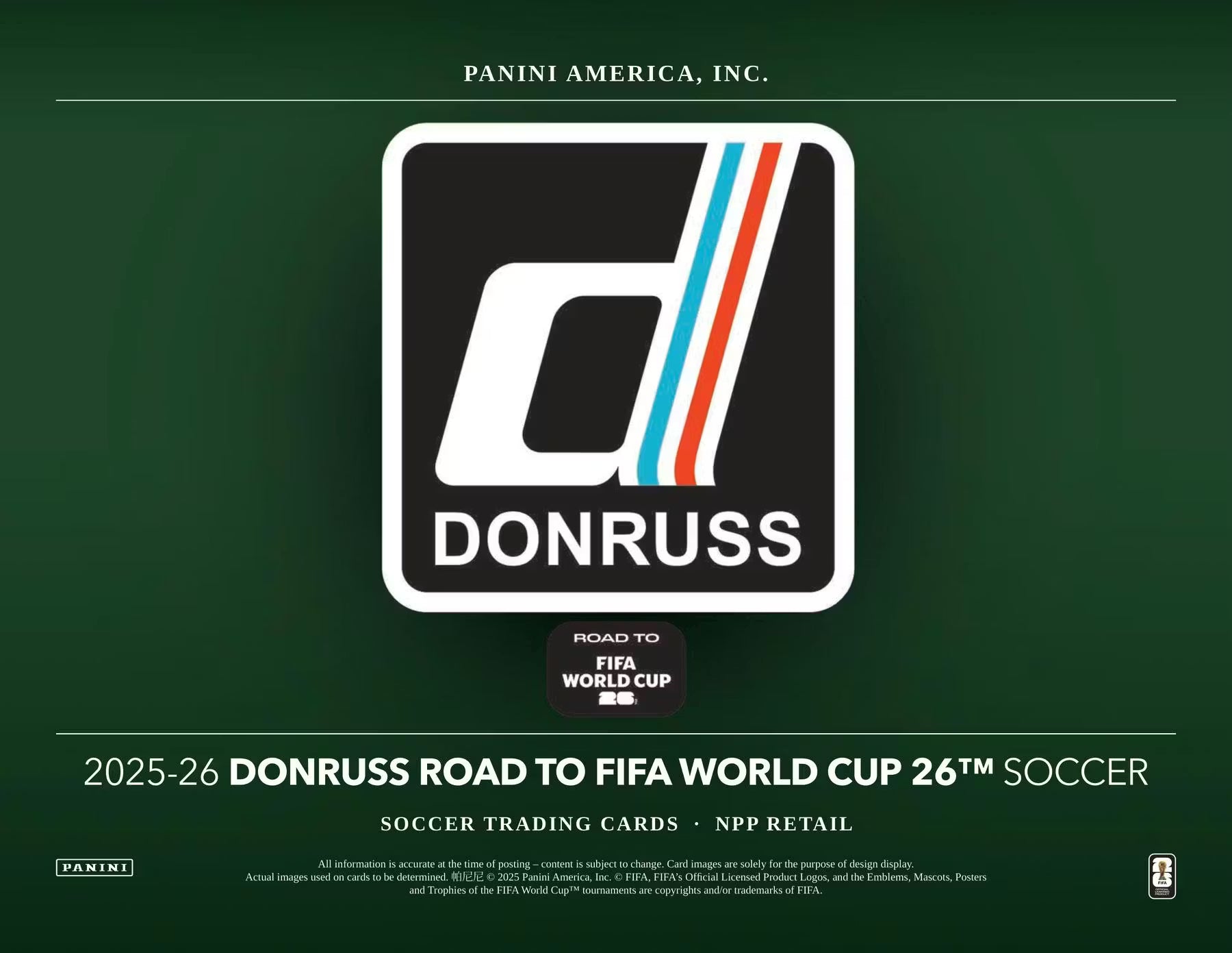 Box Caja Cromos 2025/26 Panini Donruss Road to FIFA World Cup Soccer Blaster Box