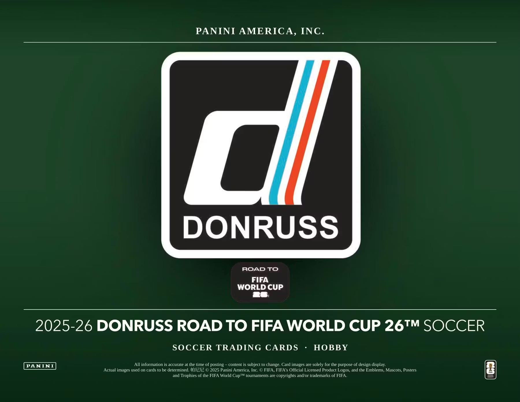 Box Caja Cromos 2026 Panini Donruss Road to FIFA World Cup Soccer Hobby Box
