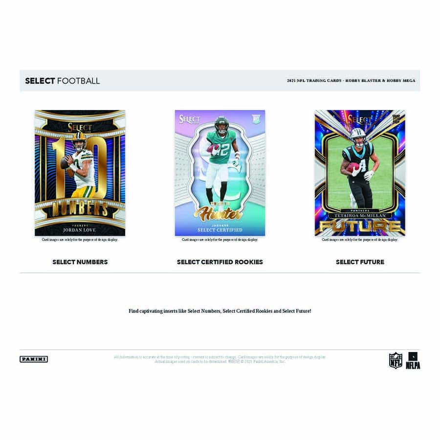 Box Caja Cromos 2025 Panini Select Football Hobby Blaster 6 packs