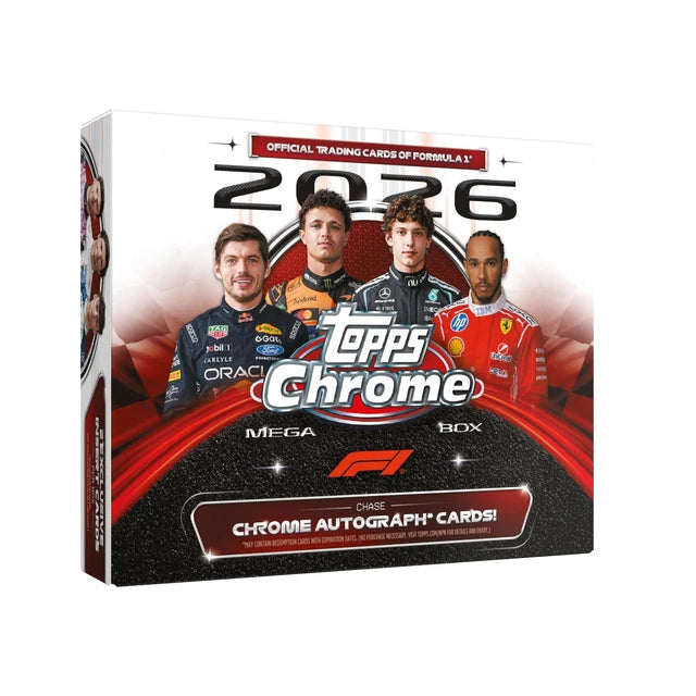 Box Caja Cromos 2026 Topps Chrome F1 Formula 1 Mega Box