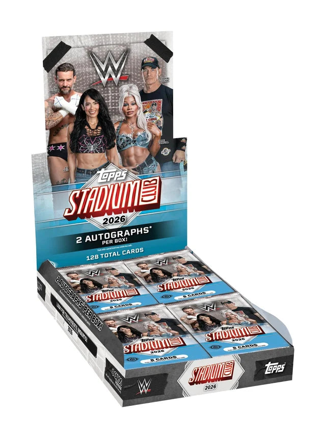 Box Caja Cromos 2026 Topps Stadium Club WWE Wrestling Hobby Box