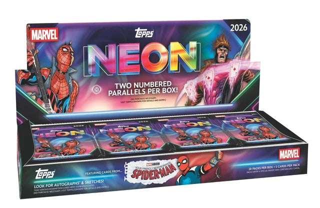 Box Caja Cromos 2026 Topps Marvel Neon Hobby Box