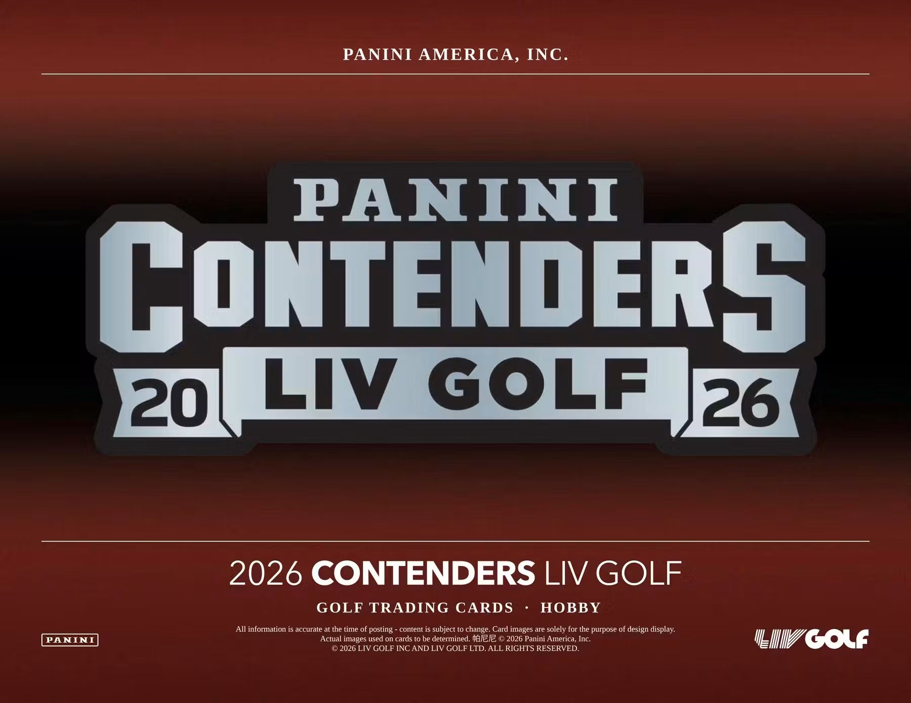 Box 2026 Panini Contenders LIV Golf Hobby Box