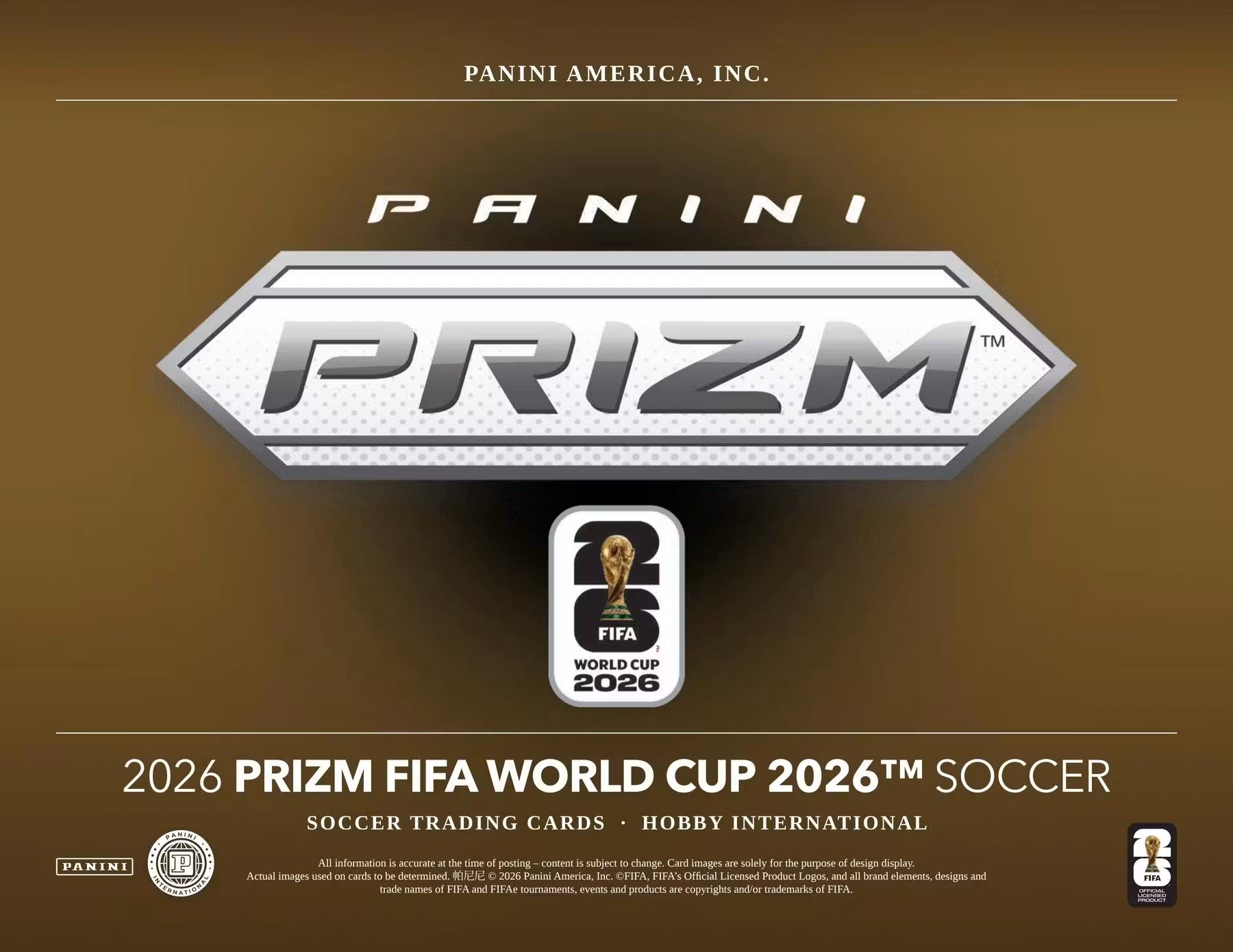 Box Caja Cromos 2026 Panini Prizm FIFA World Cup Soccer Hobby International Box