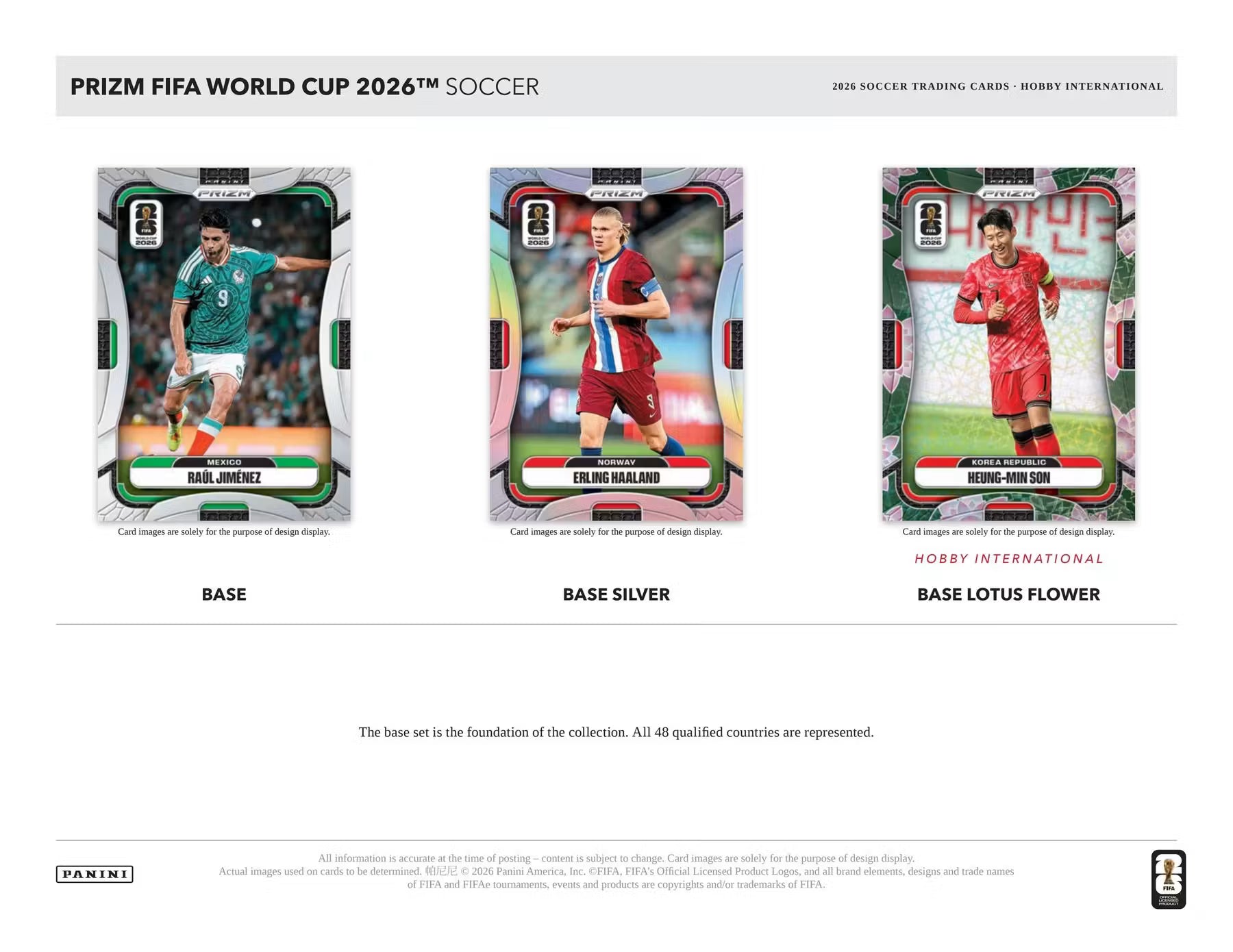 Box Caja Cromos 2026 Panini Prizm FIFA World Cup Soccer Hobby International Box