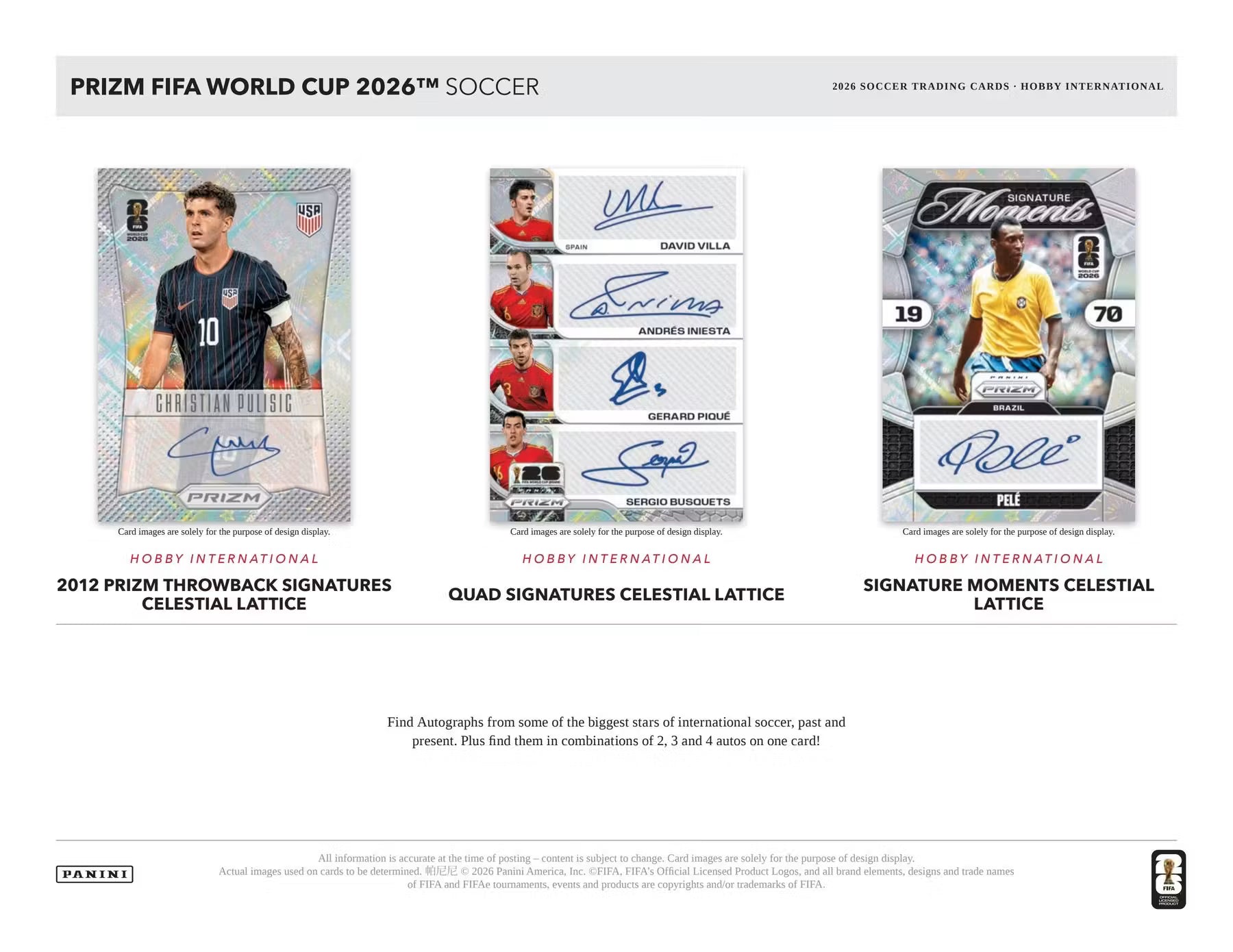Box Caja Cromos 2026 Panini Prizm FIFA World Cup Soccer Hobby International Box