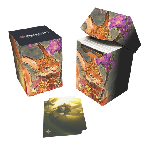 Caja Bloomburrow Hazel of the Rootbloom (Commander - Animated Army Red/Green) 100+ Deck Box® for Magic: The Gathering