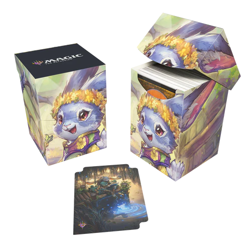 Caja Bloomburrow Ms. Bumbleflower (Commander - Peace Offering Green/White/Blue) 100+ Deck Box for Magic: The Gathering