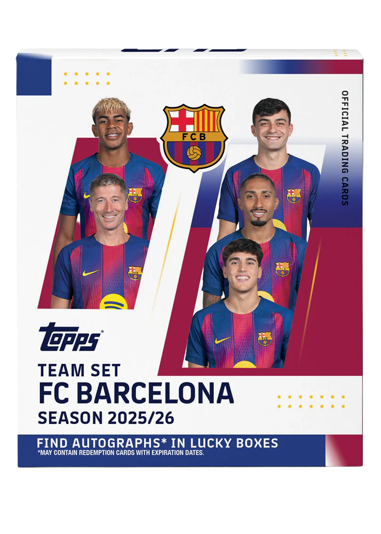 Box Caja Cromos 2025-26 Topps FC Barcelona Team Set