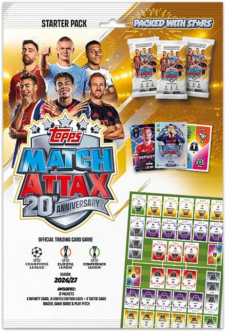 Box Caja Cromos Topps Match Attax UCC 2026/27 Starter Pack