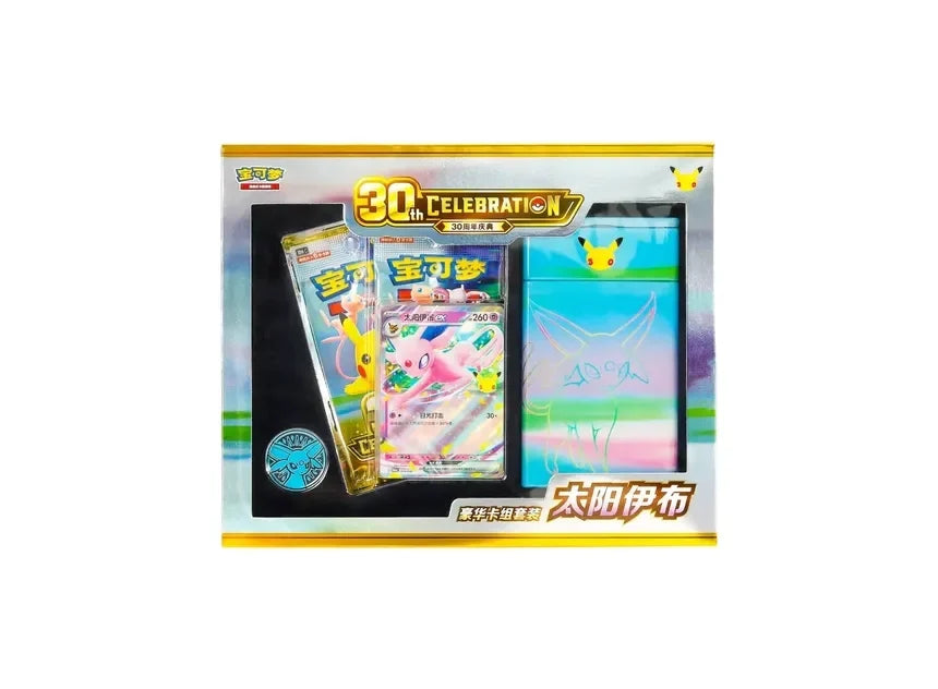 Box Caja Cromos Pokemon 30th Celebration Espeon ex Deck Set Chinese