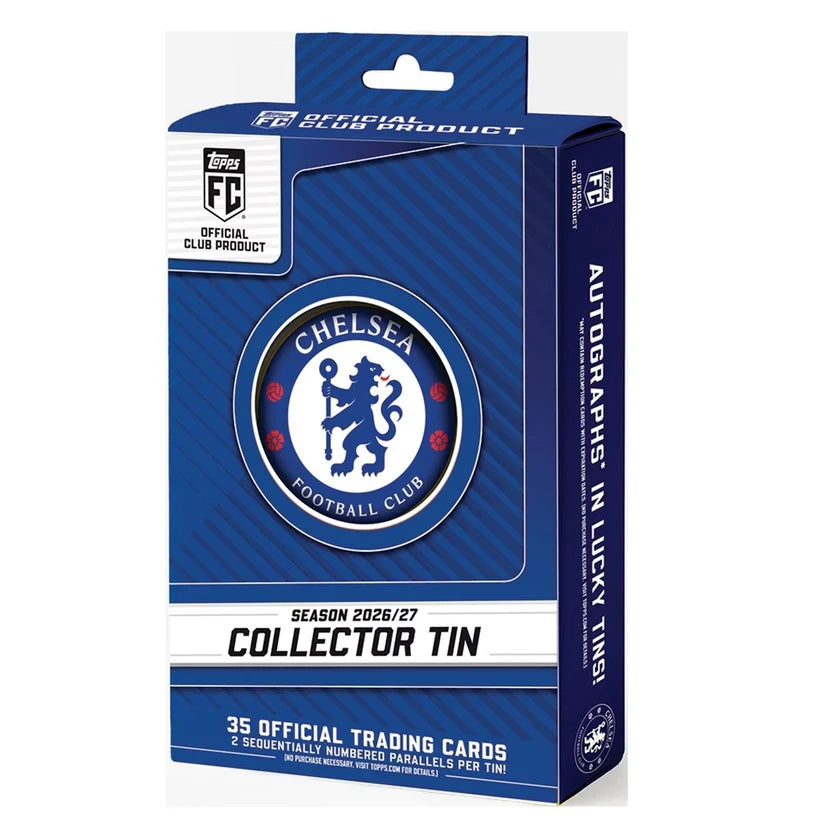 Box Caja Cromos 2026 Topps Soccer Chelsea Collector Tin (Pre-Order)