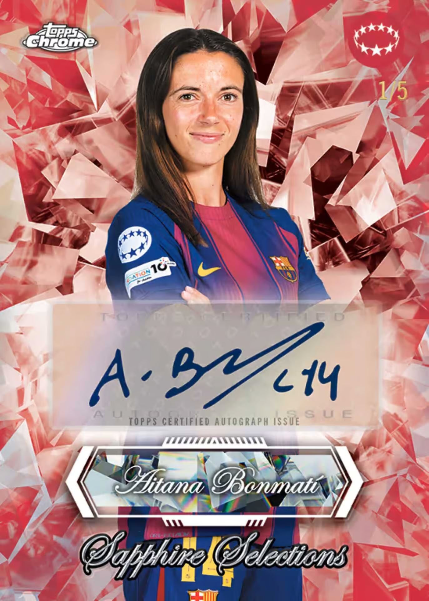 Box Caja Cromos 2025-26 Topps Chrome Sapphire Women's UEFA Champions League Soccer Hobby
