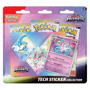 Caja Cromos Pokémon Prismatic Evolutions: Sylveon Tech Sticker Collection - Blisters