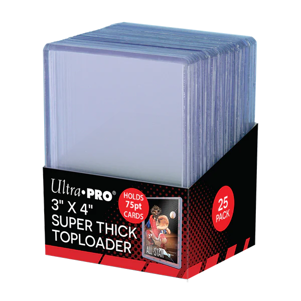 Toploader Ultra Pro 3" x 4" Super Thick 75PT Toploaders (25ct)