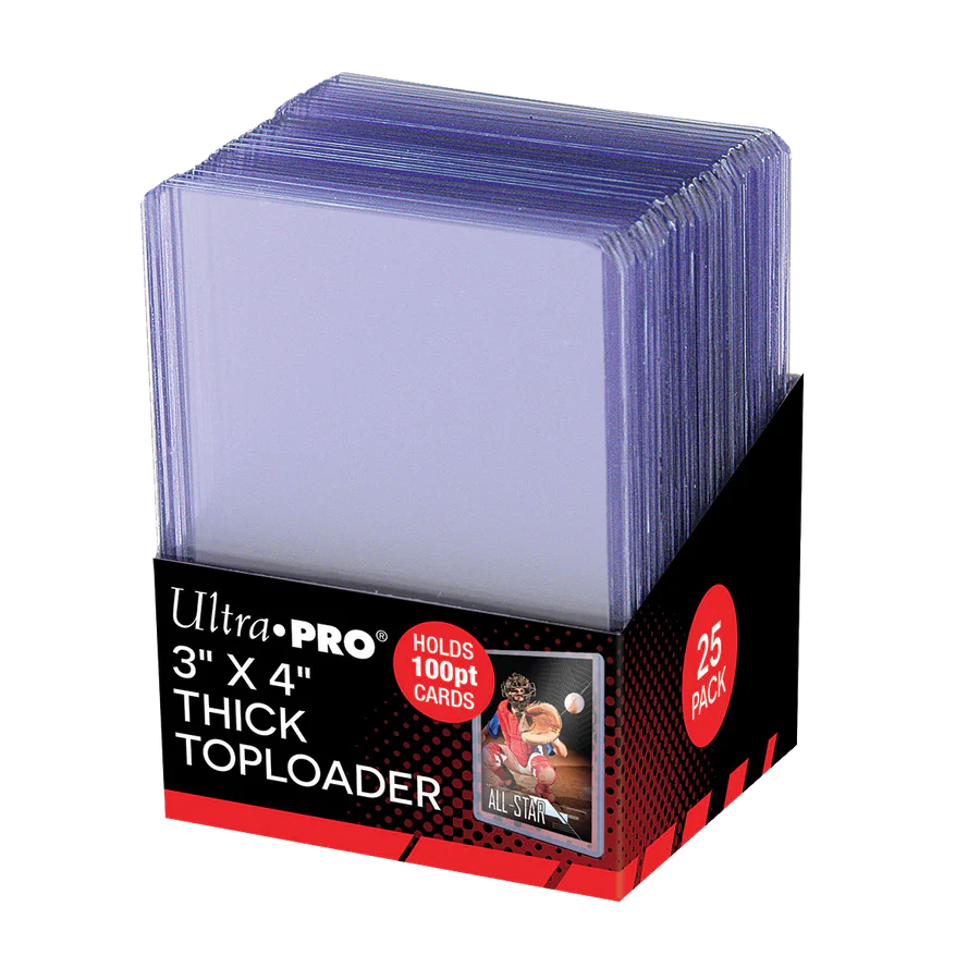 Toploader Ultra Pro 3" x 4" Thick 100PT Toploaders (25ct)