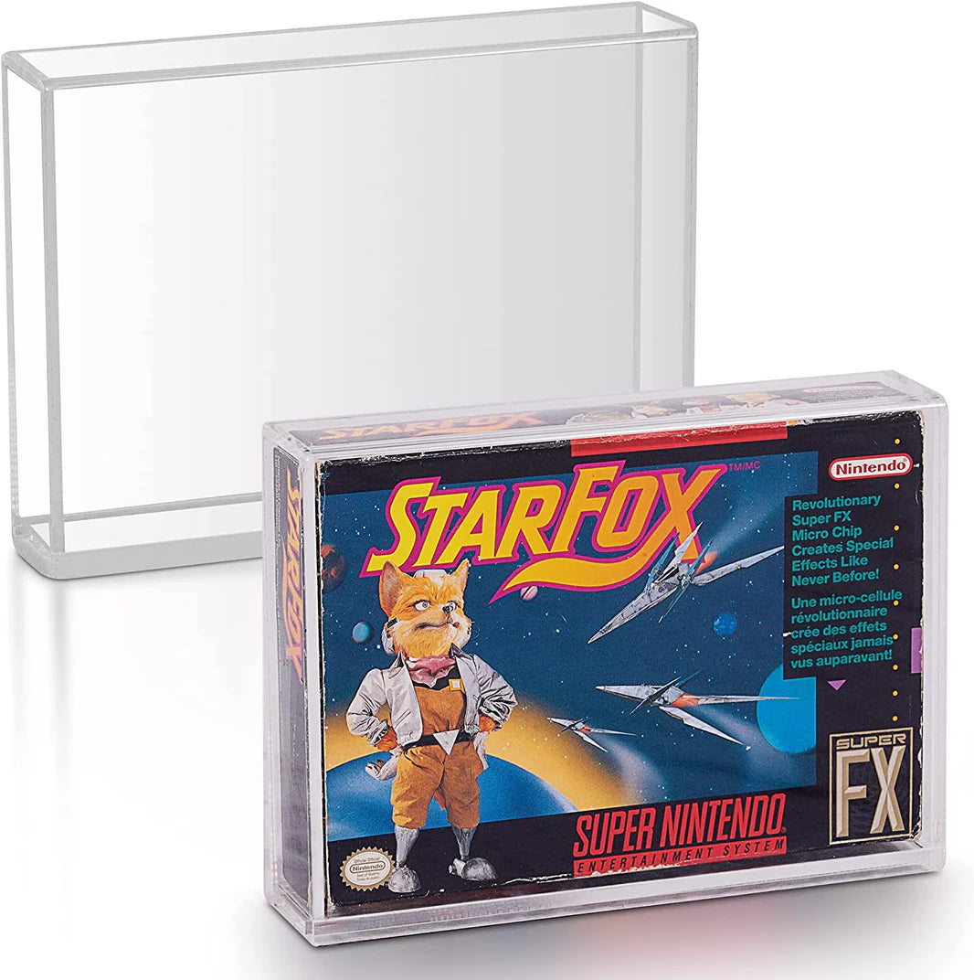 Evoretro Funda Acrilica Protector for SNES Games and N64 Game Box - Pack of 2