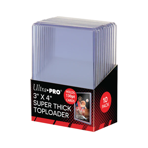 Toploader Ultra Pro 3" x 4" Super Thick 130PT Toploaders (10ct)