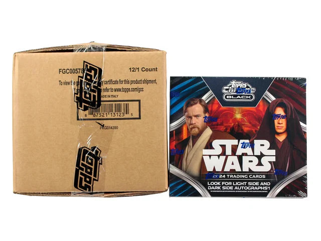 Box Caja Cromos Topps 2024Star Wars Chrome Black Hobby Box
