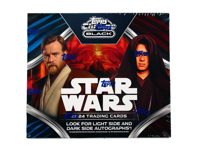 Box Caja Cromos Topps 2024Star Wars Chrome Black Hobby Box