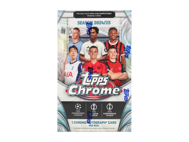 Box Caja Cromos 2024/25 Topps Chrome UEFA Club Competitions Soccer Hobby Box