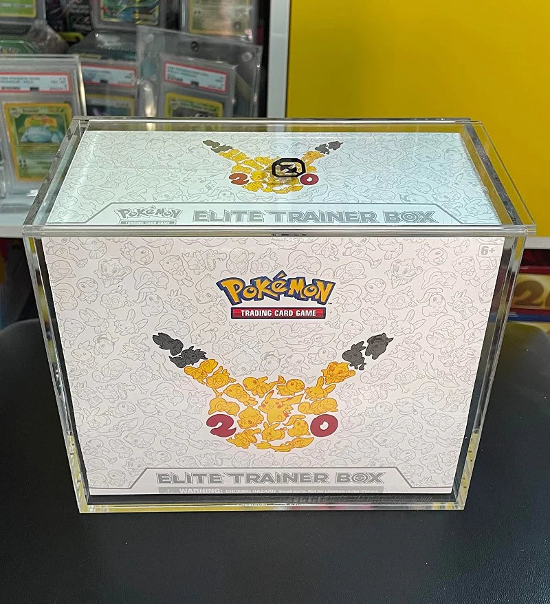 Expositor Acrilico Evoretro Pokemon ETB Elite Trainer Box w/ Sliding Lid Anti-UV 4MM