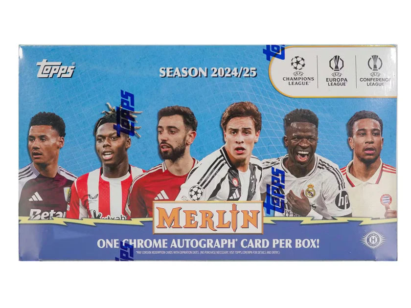 Box Caja Cromos 2024/25 Topps Chrome Merlin UEFA Club Competitions Soccer Hobby