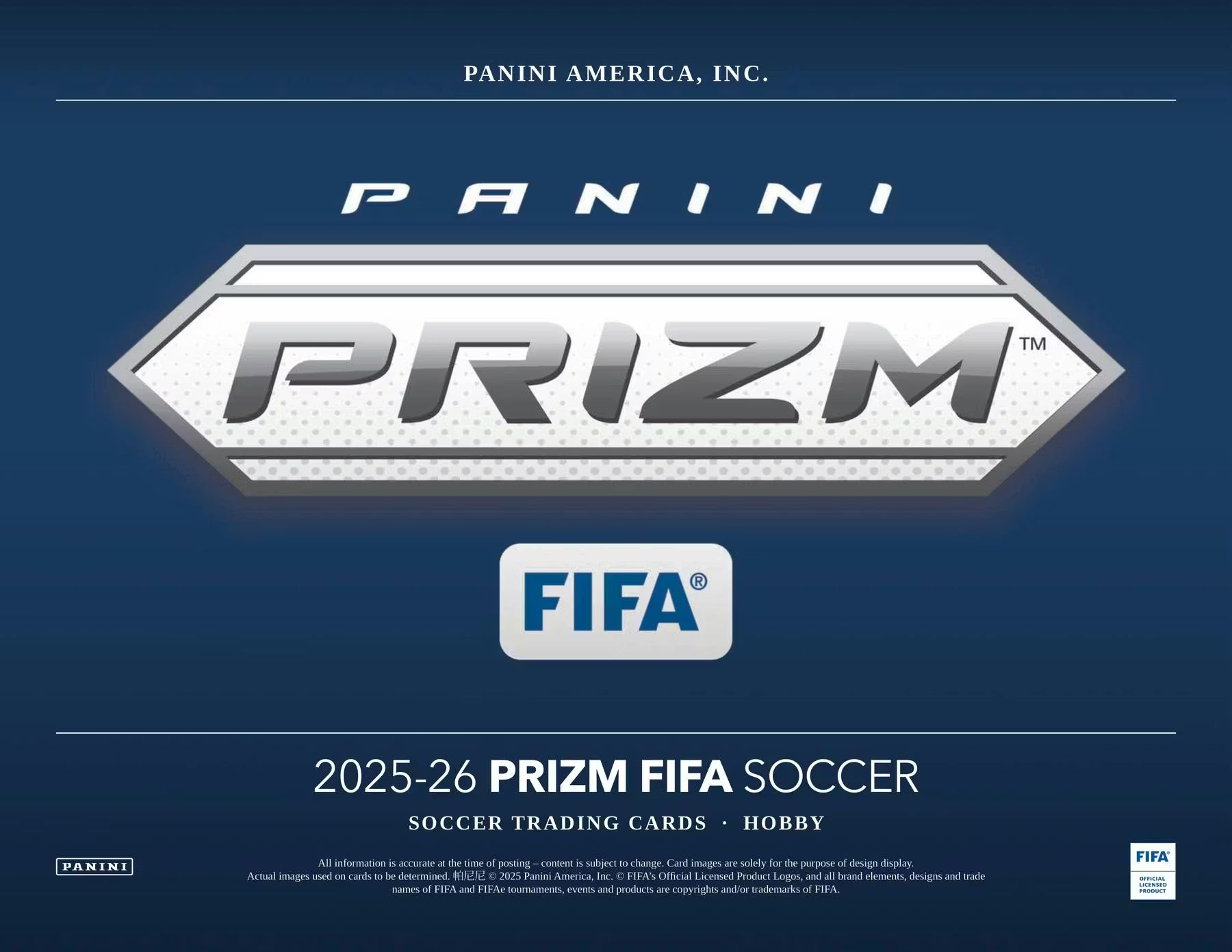 Box Caja Cromos 2025/26 Panini Prizm FIFA Hobby Box