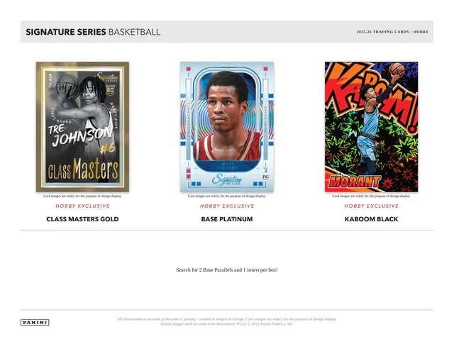 Box Caja Cromos 2025-26 Panini Signature Series Basketball Hobby