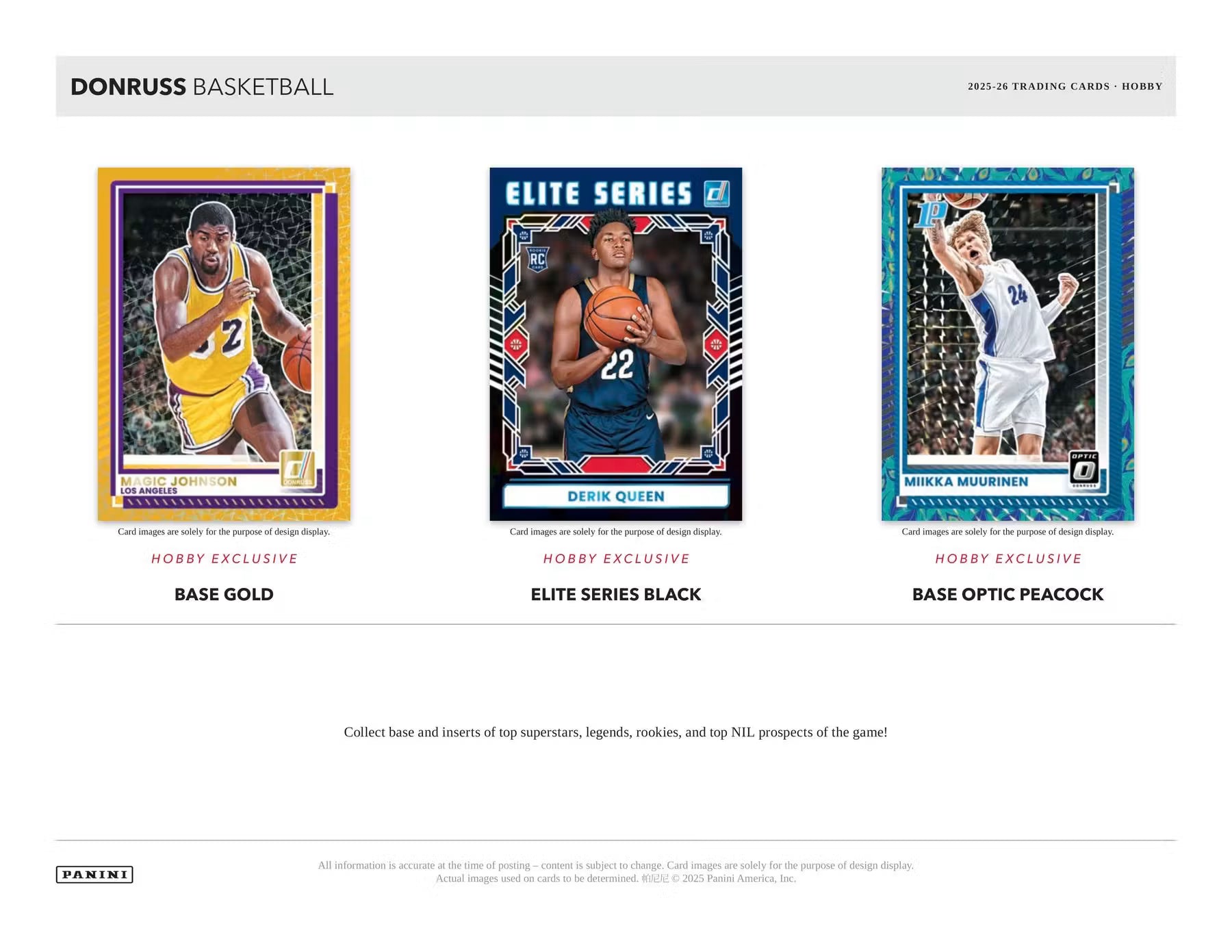 Box Caja Cromos 2025-26 Panini Donruss Basketball Hobby Box