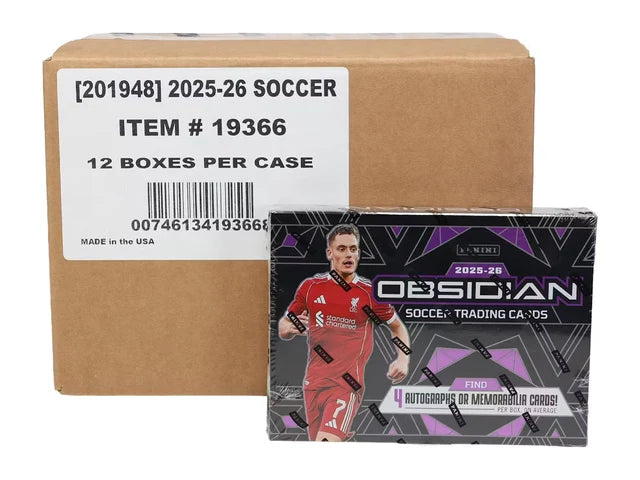 Box Caja Cromos 2025/26 Panini Obsidian Soccer Hobby Box