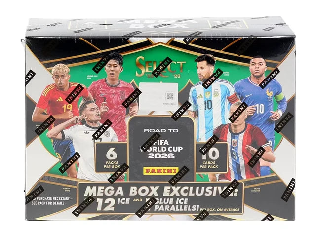 Box Caja Cromos 2025/26 Panini Select Road to FIFA World Cup Soccer Mega Hobby