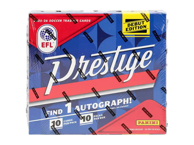 Box Caja Cromos 2025-26 Panini Prestige EFL Soccer Hobby Preferred