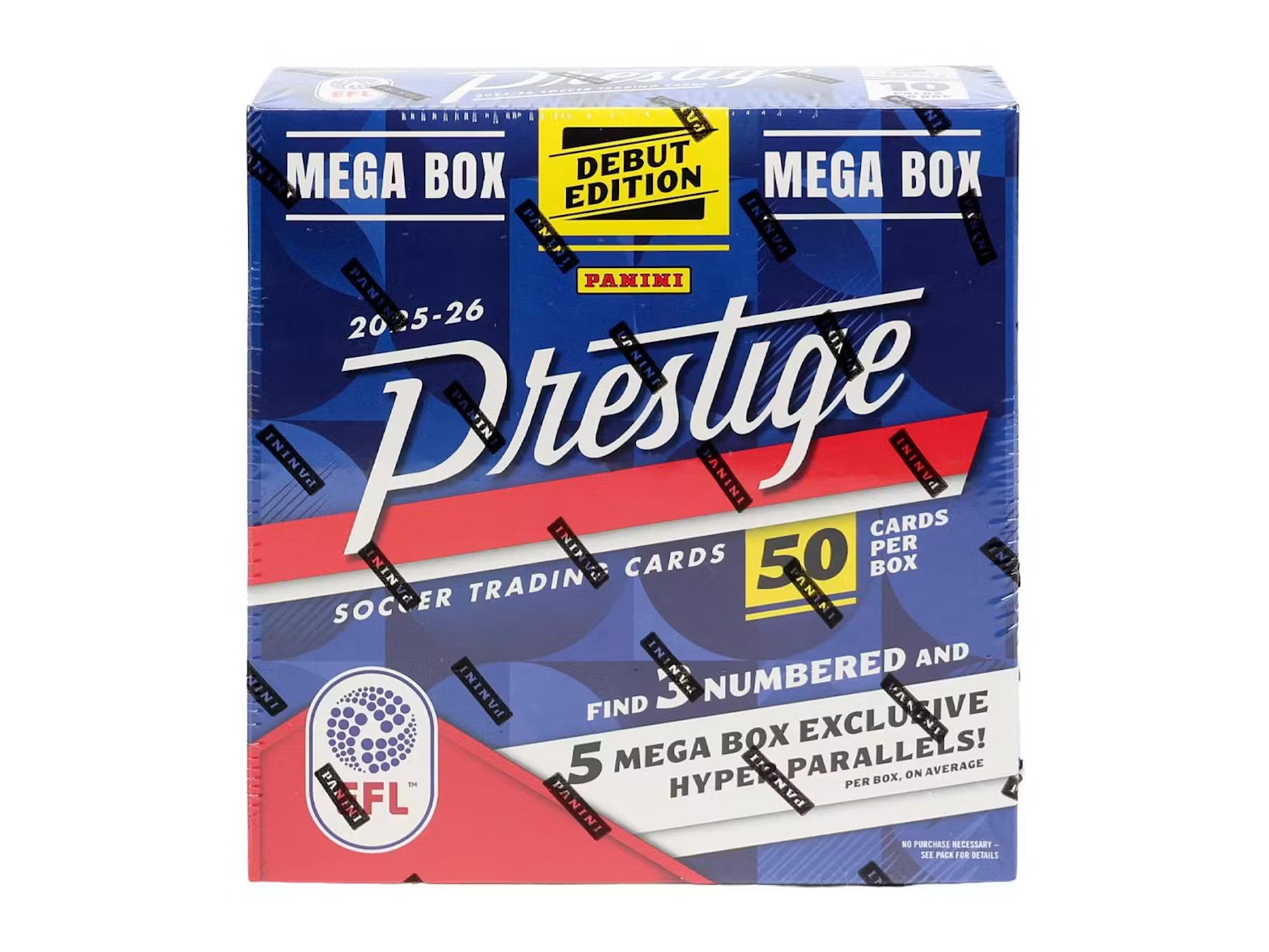 Box Caja Cromos 2025/26 Panini Prestige EFL Soccer International Mega Box